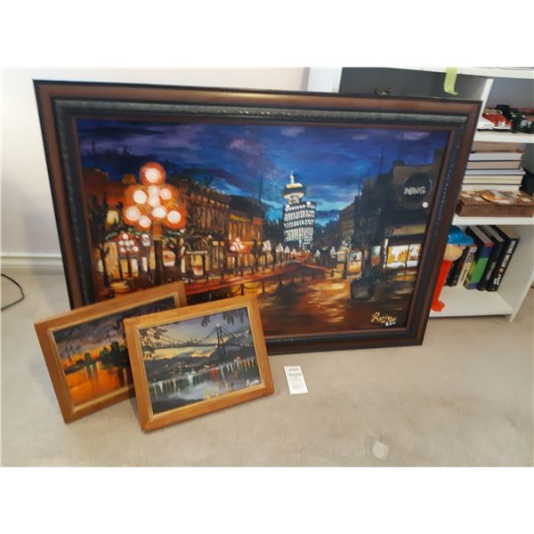 Signed Art on Canvas Cat A