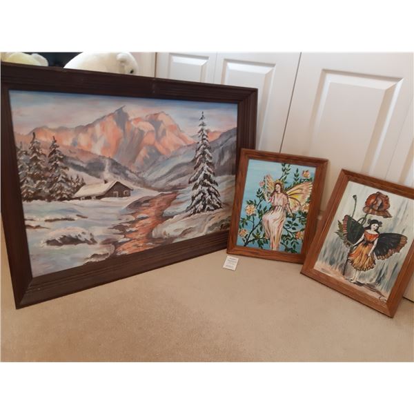 Signed Art on Canvas Cat A