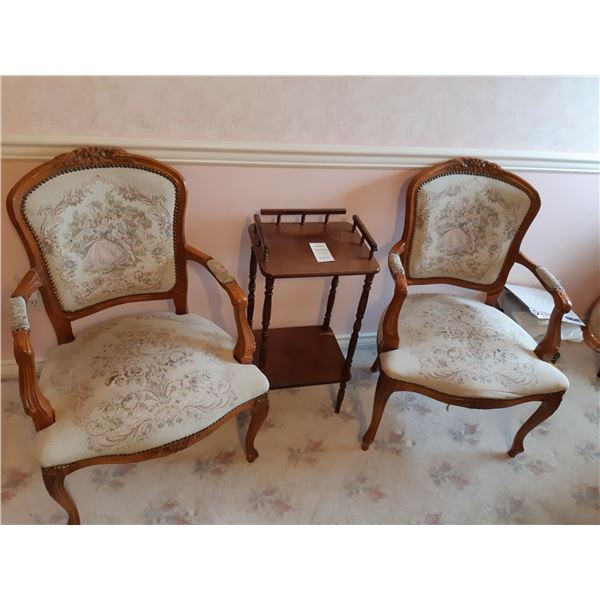 Antique Chairs and Sidetable Cat C