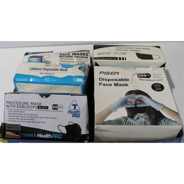 ASSORT. DISPOSABLE FACE MASKS