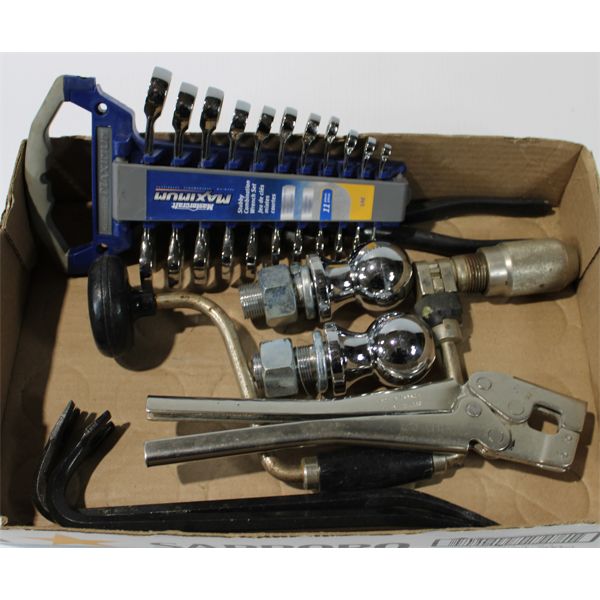 ASSORT. TOOLS INCLUDING WRENCHES & HAND DRILL