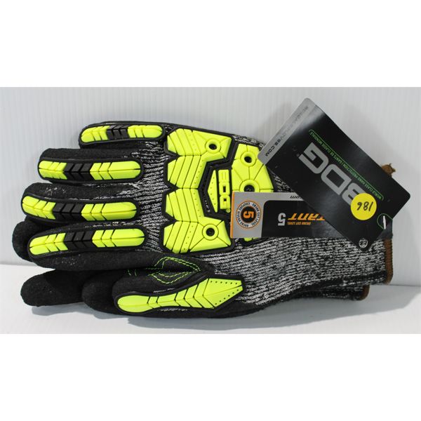 PAIR BDG IMPACT/CUT RESISTANT WORK GLOVES SIZE L