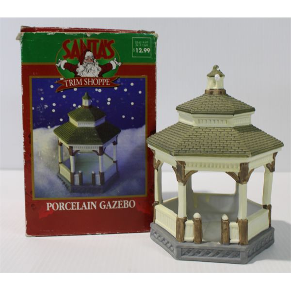 CHRISTMAS PORCELAIN GAZEBO DECORATION