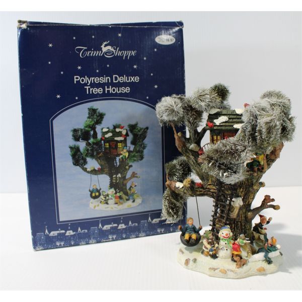 CHRISTMAS PORCELAIN DELUXE TREE HOUSE DECORATION