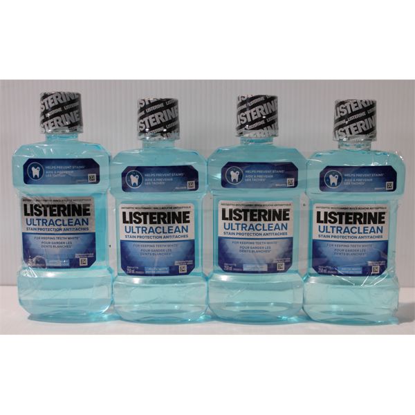 4 PK LISTERINE ULTRACLEAN MOUTHWASH