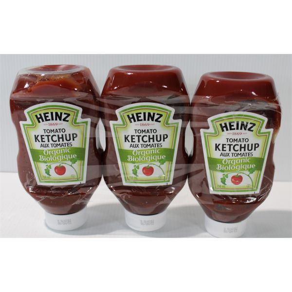 3PK HEINZ  ORGANIC KETCHUP