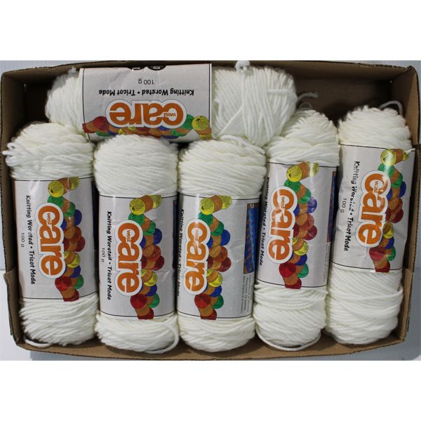 6 SKEIN WHITE HOBBY YARN