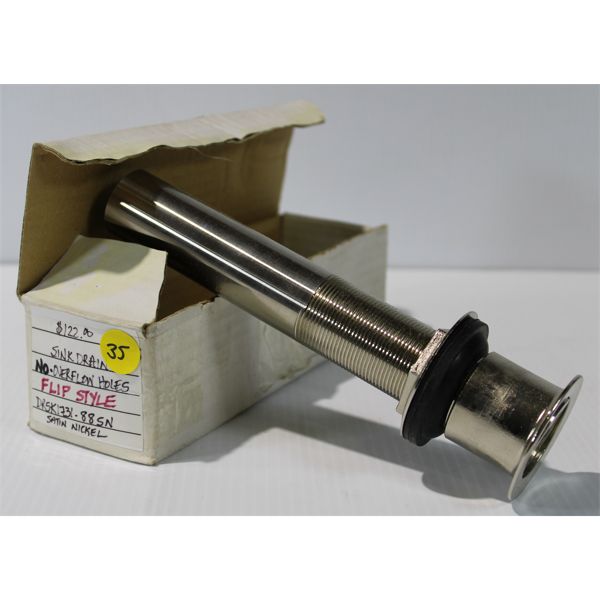 FLIP STYLE SATIN NICKEL SINK DRAIN