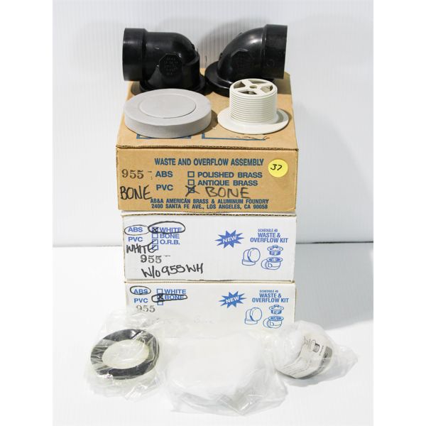 3 ASSORT. WASTE & OVERFLOW ASSEMBLYS