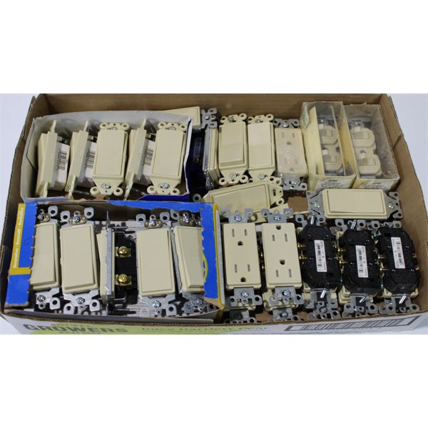 ASSORT. ELECTRICAL LIGHT SWITCHES 