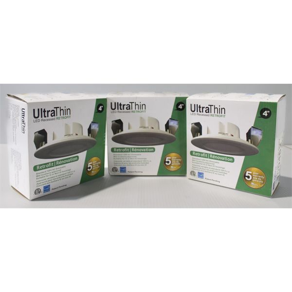 3 ULTRATHIN LED RECESSED RETROFIT LIGHT FIXTURE