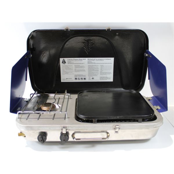 WOODS 2 BURNER PORPANE STOVE / GRILL