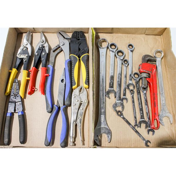 ASSORT. PLIERS, WRENCHES AND SNIPS