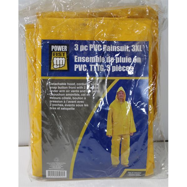 3 PC PVC RAINSUIT, 3XL