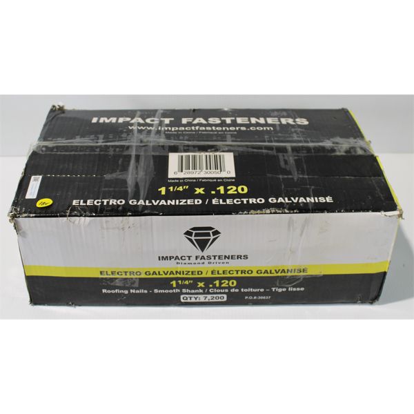 BOX OF 1 1/4" X .120 GALVANIZED ROOFING NAILS