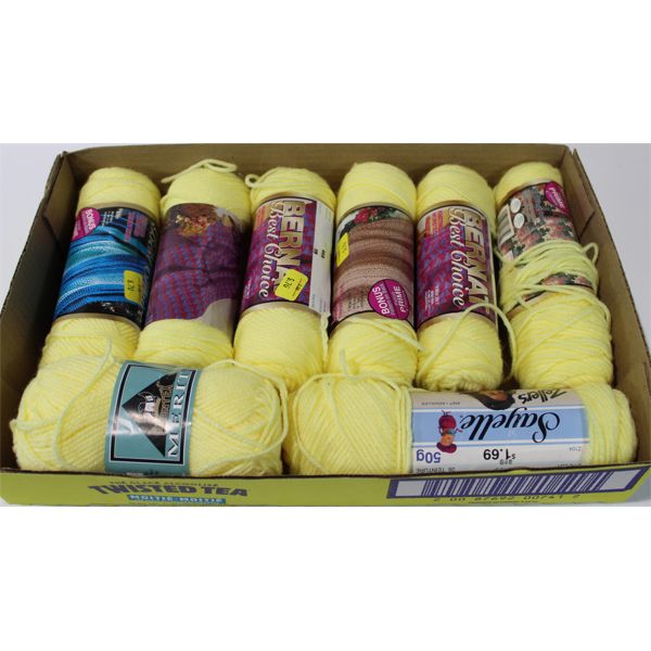 ASSORT. BABY POWDER YELLOW HOBBY YARN