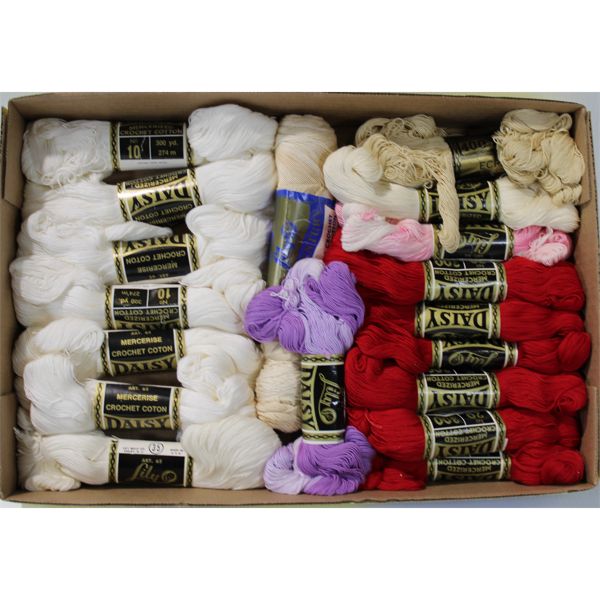 ASSORT. DAISY MERCERIZED CROCHET COTTON