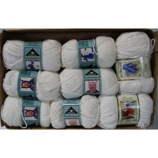 ASSORT. WHITE HOBBY YARN