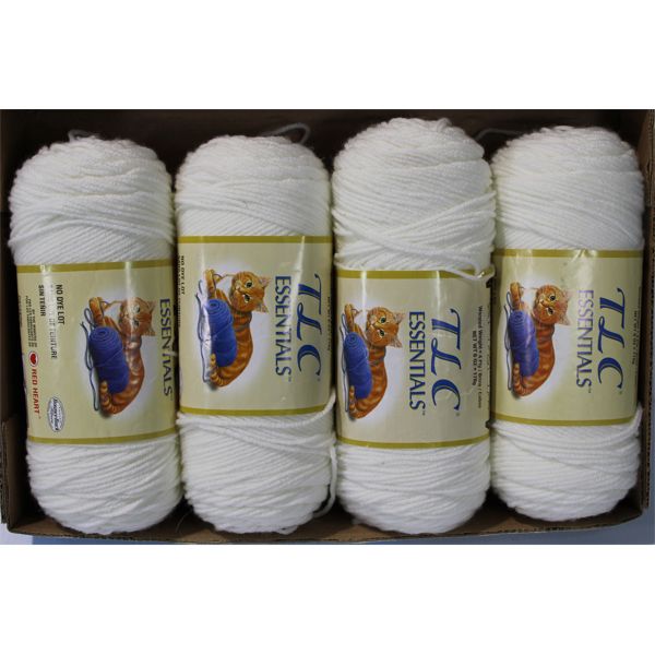 TLC ESSENTIALS WHITE HOBBY YARN