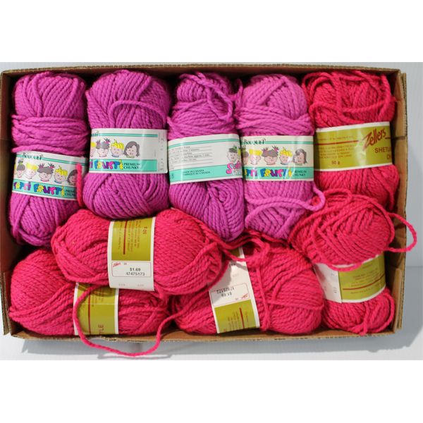 RICH PINK AND PURPLE HOBBY YARN