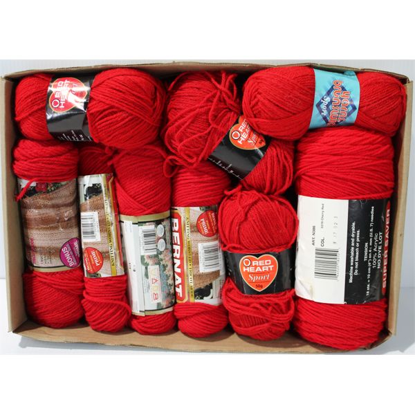 ASSORT. RED HOBBY YARN
