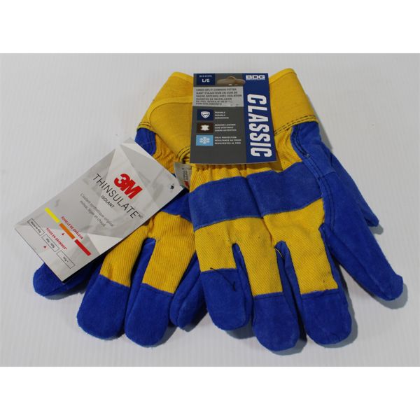 BDG CLASSIC LINED SPLIT COWHIDE GLOVES - L