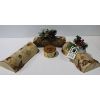 Image 1 : ASSORT. CHRISTMAS THEMED WOOD CANDLE HOLDERS