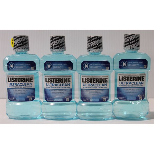 4 PK LISTERINE ULTRACLEAN MOUTHWASH