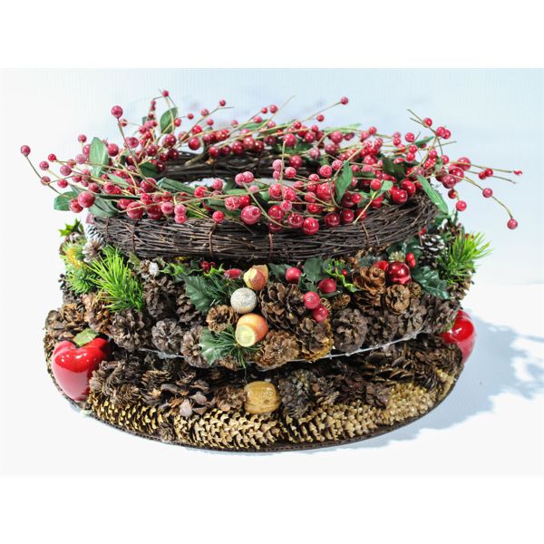 3 ASSORT. CHRISTMAS DOOR / WALL WREATHS