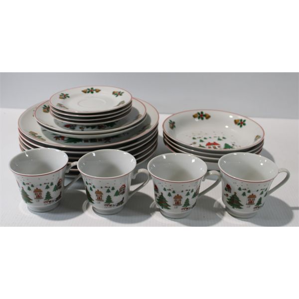 LARGE LOT OF CHRISTMAS DISHWARE