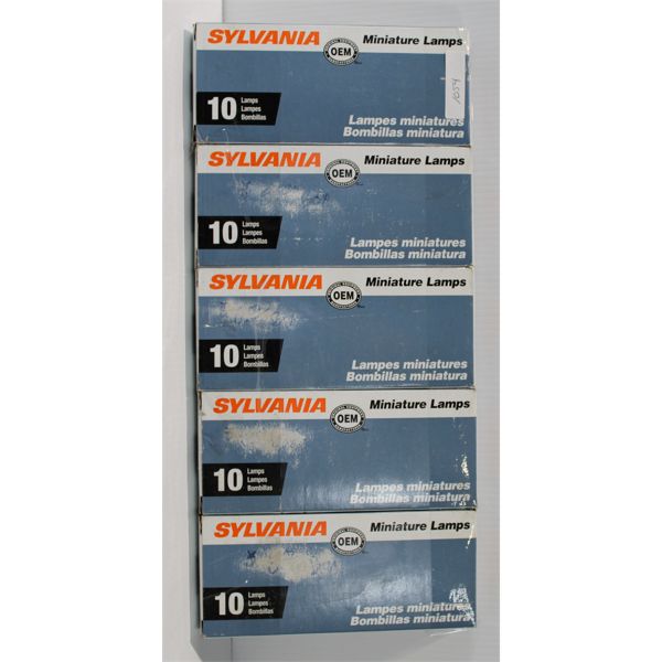 50 SYLVANIA MINIATURE LAMPS / LIGHT BULBS