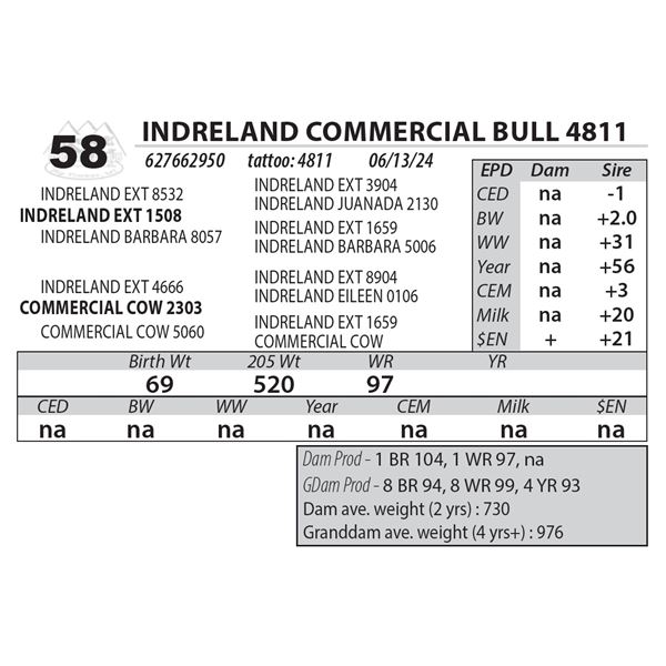 INDRELAND COMMERCIAL BULL 4811