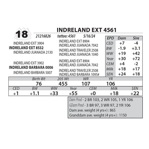 INDRELAND EXT 4561