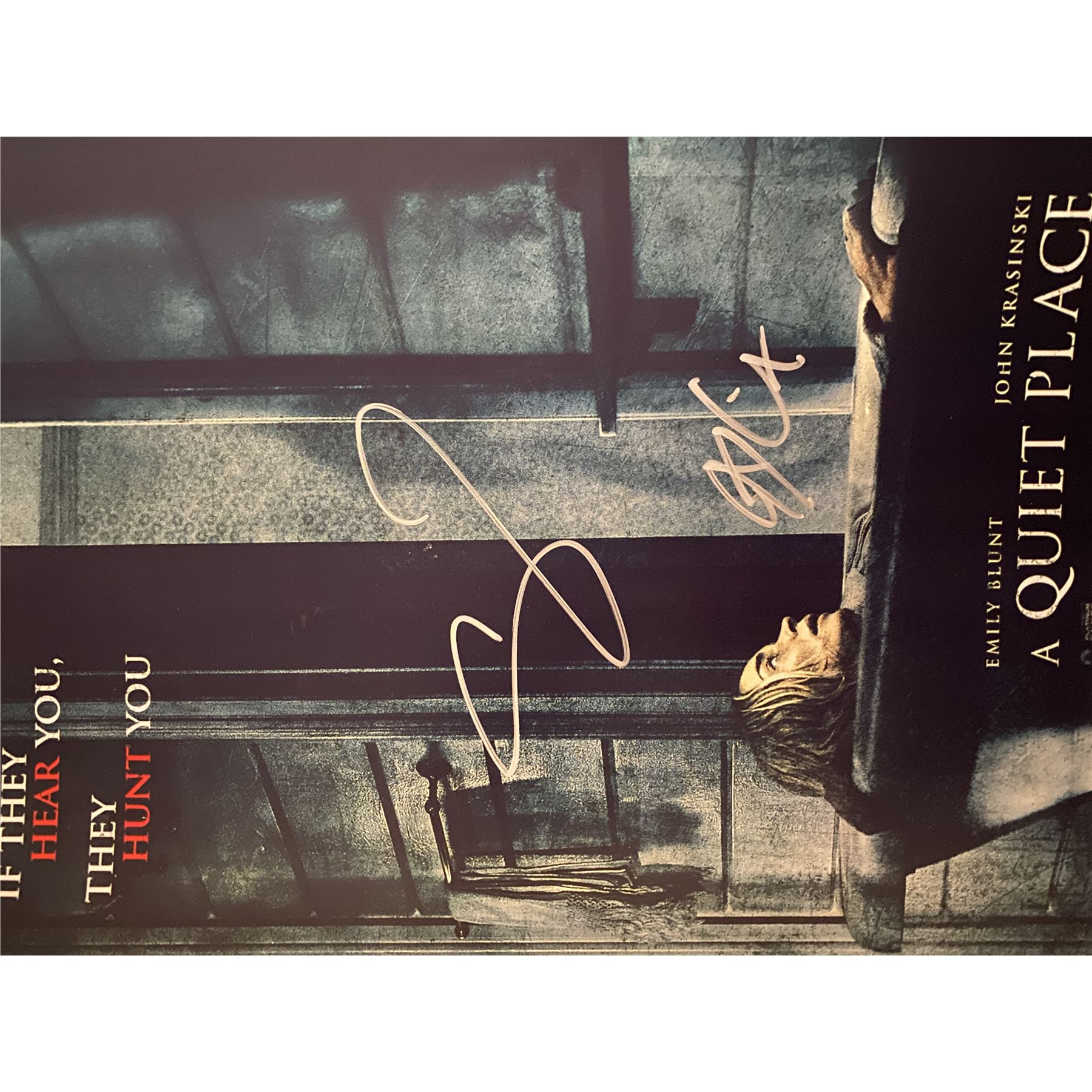 a-quiet-place-emily-blunt-and-john-krasinski-signed-mini-movie-poster