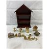 Image 1 : Miniture Figurines and Wall Shelf