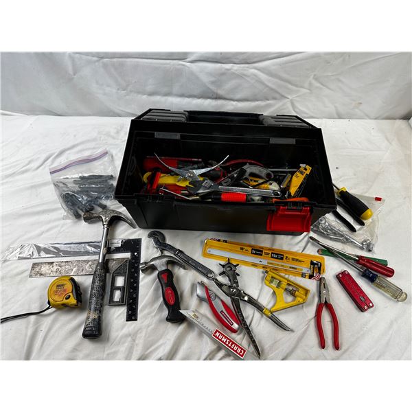 Plastic Toolbox with contents