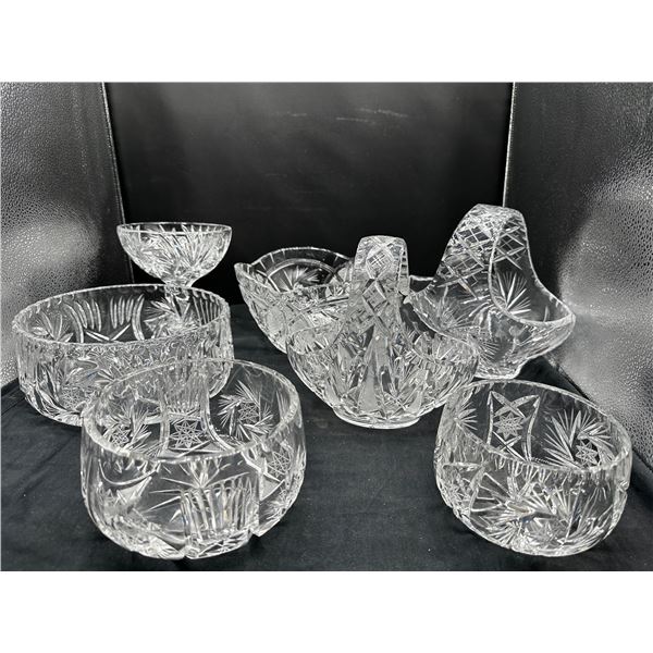 Pinwheel Crystal Bowls and Dishes