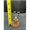 Image 2 : Vintage Pewter Clowns on wooden base