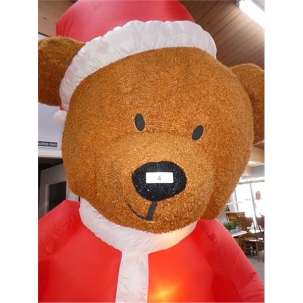 Inflatable santa claus teddy bear decoration