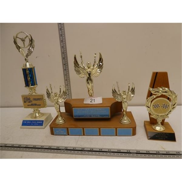 3 car show trophys
