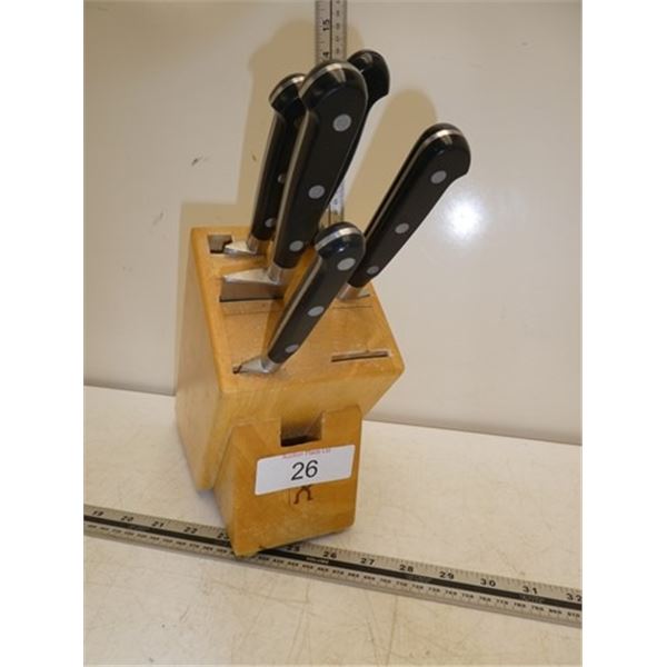 Knife block w/ 5 knives