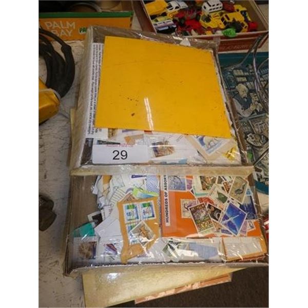 Collection of stamps, crocodile sign