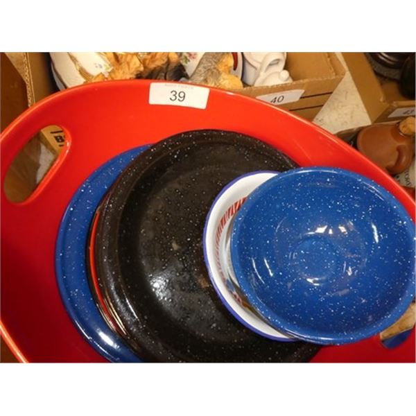 Enamel plates and bowls, made in portugal bowl