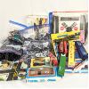 Image 1 : Large Lot of HO Model Train / Railroad  Accessories Including - Cars, Track, Terrain & Accessories