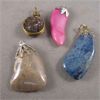 Image 3 : Lot of 7 Gemstone Pendants & Tie Pin