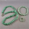 Image 1 : Set of 3 Aventurine Gemstone Bracelet, Necklace and Ring