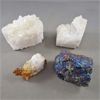 Image 1 : Set of 4 Crystal Specimens - Quartz, Citrine & Peacock Ore