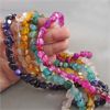 Image 3 : Set of 5 Strands of Multi Color Gemstone Agate Beads 