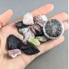 Image 1 : Lot of 18 Crystal Specimens - Pink Tourmaline, Green Tourmaline, Black Tourmaline, Rainbow Tourmalin