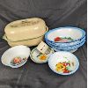 Image 1 : Large Set of Vintage Enamelware Bowls, Roaster & Mug